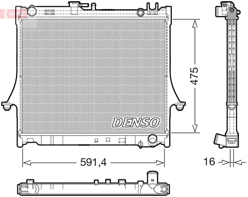 DRM99016 DENSO Радиатор, охлаждение двигателя