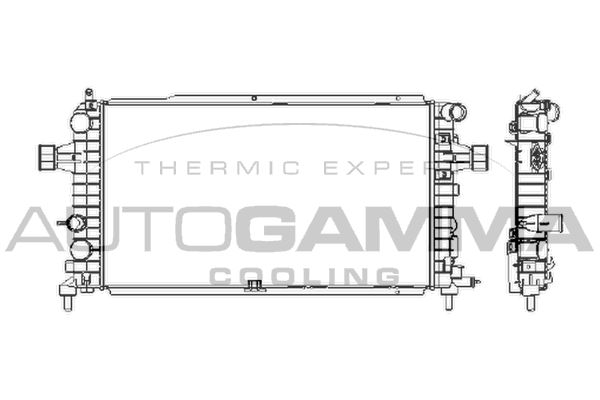 103629 AUTOGAMMA Радиатор, охлаждение двигателя