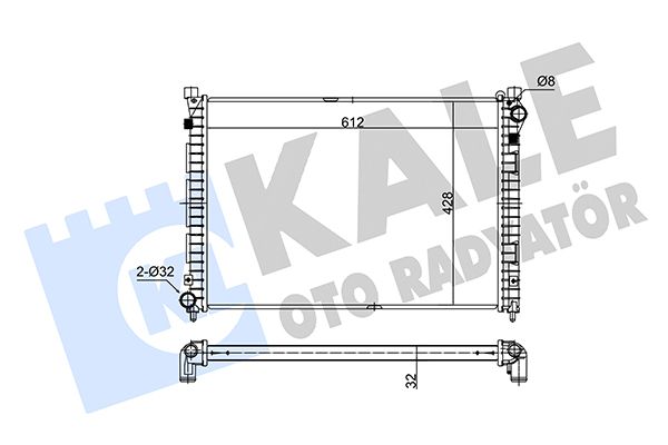 350700 KALE OTO RADYATÖR Радиатор, охлаждение двигателя