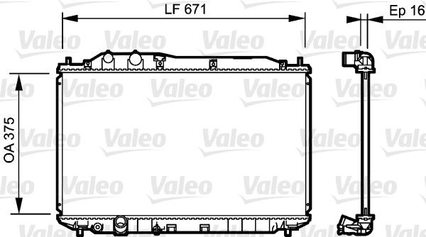 735238 VALEO Радиатор, охлаждение двигателя