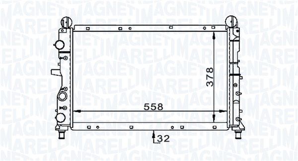 350213168900 MAGNETI MARELLI Радиатор, охлаждение двигателя