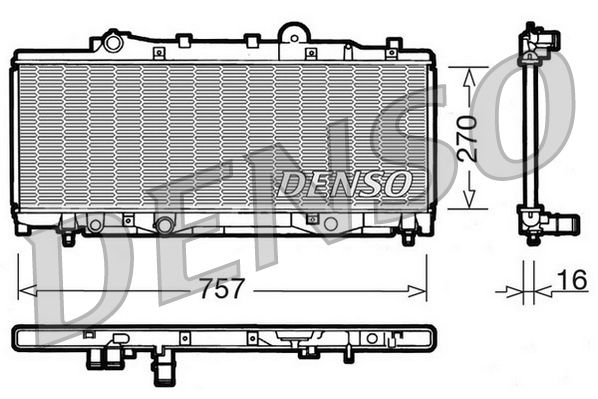 DRM09090 DENSO Радиатор, охлаждение двигателя