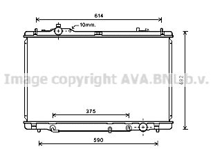 TO2615 AVA QUALITY COOLING Радиатор, охлаждение двигателя