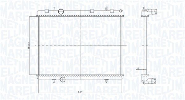 350213167800 MAGNETI MARELLI Радиатор, охлаждение двигателя