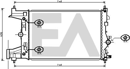 31R54236 EACLIMA Радиатор, охлаждение двигателя