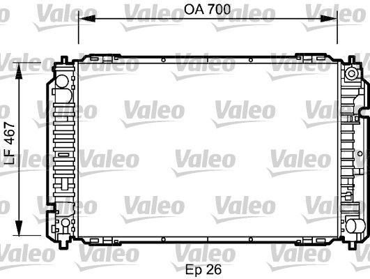 734467 VALEO Радиатор, охлаждение двигателя