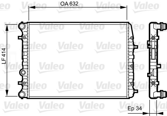 732864 VALEO Радиатор, охлаждение двигателя