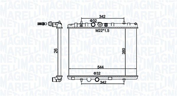 350213156100 MAGNETI MARELLI Радиатор, охлаждение двигателя