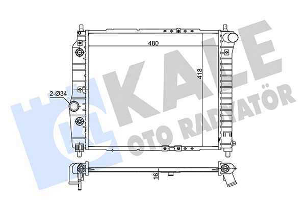 354900 KALE OTO RADYATÖR Радиатор, охлаждение двигателя