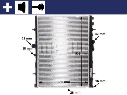 CR31000S MAHLE Радиатор, охлаждение двигателя