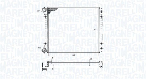 350213198900 MAGNETI MARELLI Радиатор, охлаждение двигателя