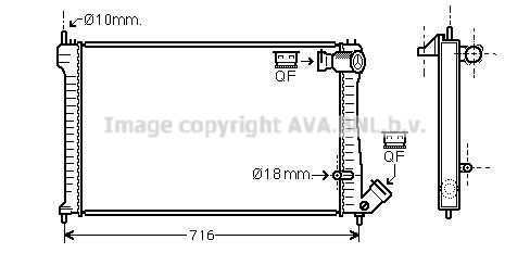 CNA2102 AVA QUALITY COOLING Радиатор, охлаждение двигателя