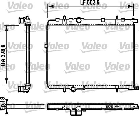 732890 VALEO Радиатор, охлаждение двигателя