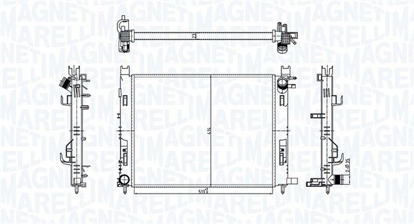 350213182100 MAGNETI MARELLI Радиатор, охлаждение двигателя