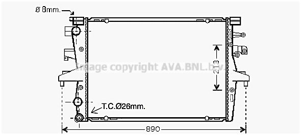 VN2230 AVA QUALITY COOLING Радиатор, охлаждение двигателя