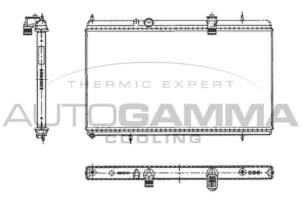 103644 AUTOGAMMA Радиатор, охлаждение двигателя