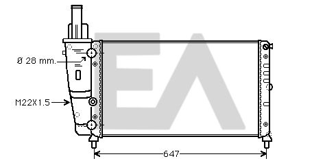 31R25086 EACLIMA Радиатор, охлаждение двигателя