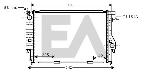 31R07040 EACLIMA Радиатор, охлаждение двигателя