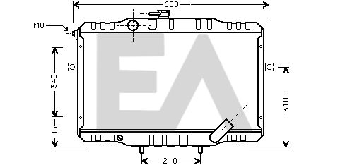 31R28022 EACLIMA Радиатор, охлаждение двигателя