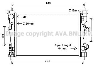 ALA2120 AVA QUALITY COOLING Радиатор, охлаждение двигателя