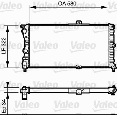 730980 VALEO Радиатор, охлаждение двигателя