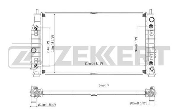 MK1233 ZEKKERT Радиатор, охлаждение двигателя