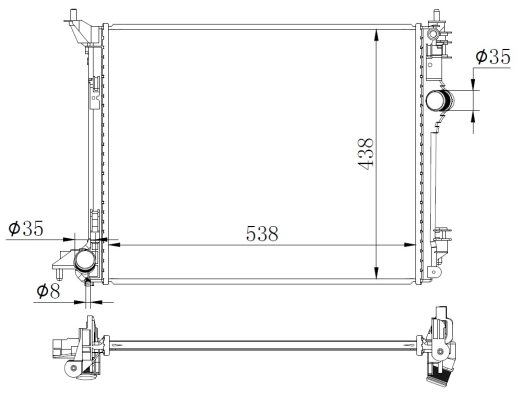 WG2162320 WILMINK GROUP Радиатор, охлаждение двигателя