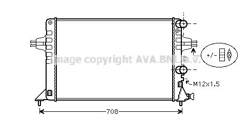 OLA2444 AVA QUALITY COOLING Радиатор, охлаждение двигателя