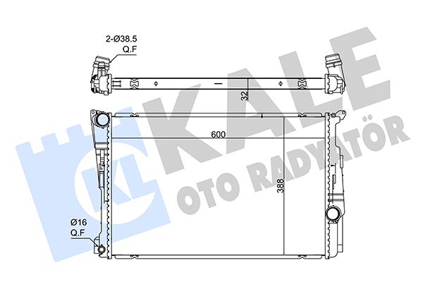 361715 KALE OTO RADYATÖR Радиатор, охлаждение двигателя