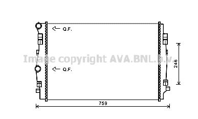 VNA2344 AVA QUALITY COOLING Радиатор, охлаждение двигателя