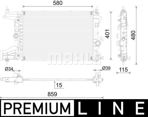 WG2183126 WILMINK GROUP Радиатор, охлаждение двигателя