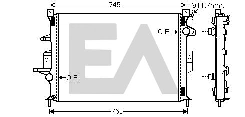 31R78042 EACLIMA Радиатор, охлаждение двигателя