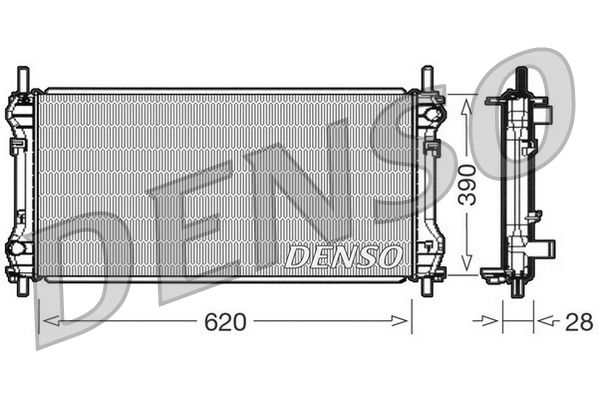 DRM10102 DENSO Радиатор, охлаждение двигателя