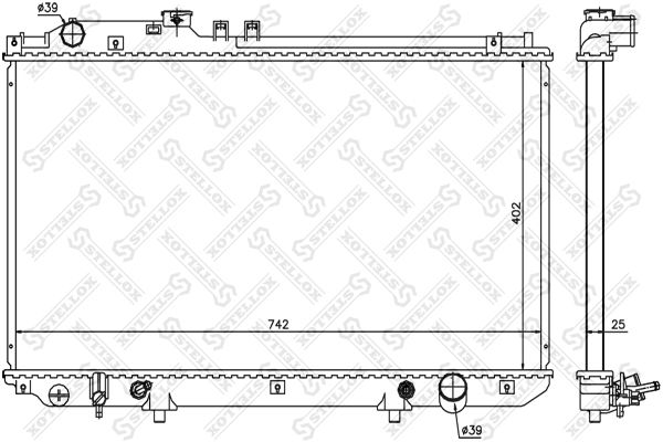 1026316SX STELLOX Радиатор, охлаждение двигателя