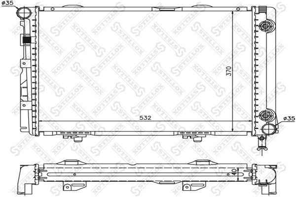 1025333SX STELLOX Радиатор, охлаждение двигателя