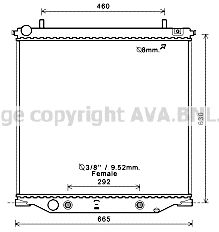 CT2059 AVA QUALITY COOLING Радиатор, охлаждение двигателя