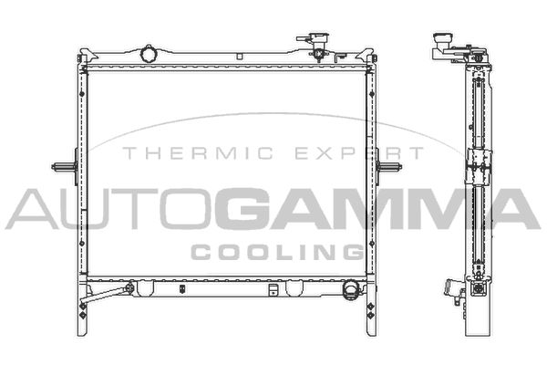 107030 AUTOGAMMA Радиатор, охлаждение двигателя