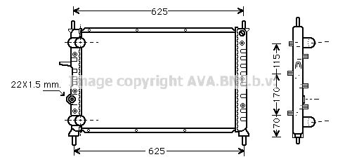 FT2188 AVA QUALITY COOLING Радиатор, охлаждение двигателя