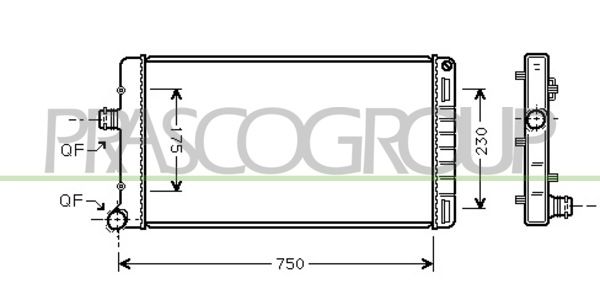 FT133R004 PRASCO Радиатор, охлаждение двигателя