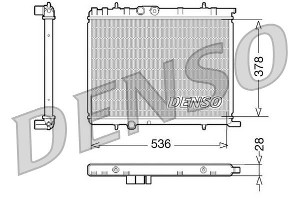 DRM07021 DENSO Радиатор, охлаждение двигателя