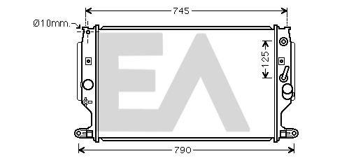 31R71282 EACLIMA Радиатор, охлаждение двигателя