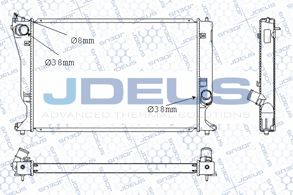M0281080 JDEUS Радиатор, охлаждение двигателя