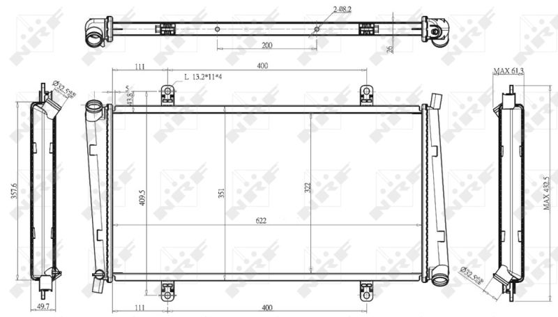 53157 NRF Радиатор, охлаждение двигателя