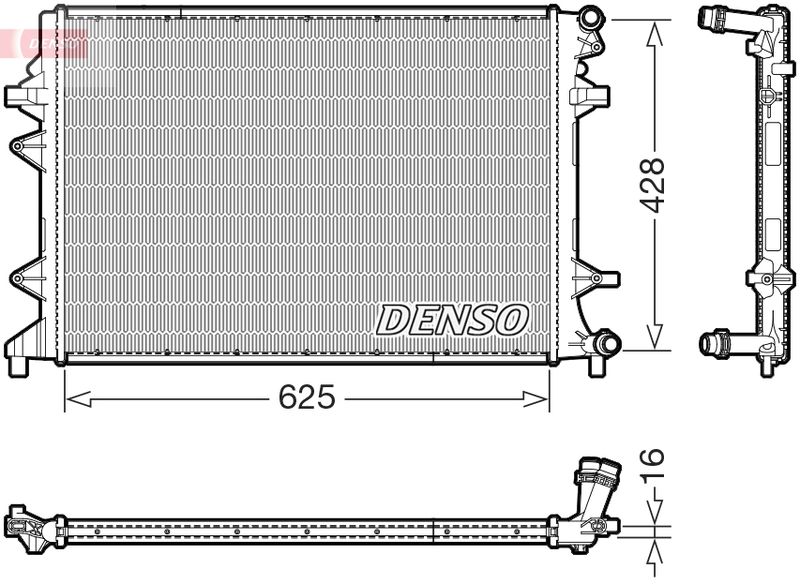 DRM32054 DENSO Радиатор, охлаждение двигателя