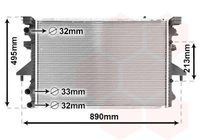 58002230 VAN WEZEL Радиатор, охлаждение двигателя