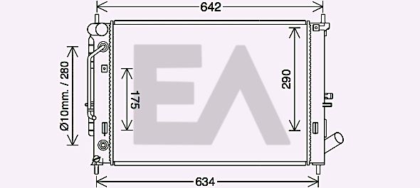 31R28119 EACLIMA Радиатор, охлаждение двигателя