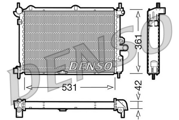 DRM20014 DENSO Радиатор, охлаждение двигателя