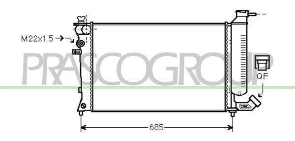 CI032R020 PRASCO Радиатор, охлаждение двигателя