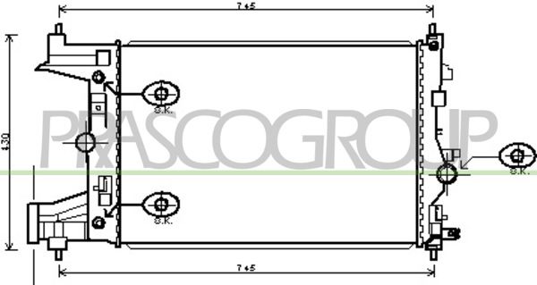 DW040R003 PRASCO Радиатор, охлаждение двигателя