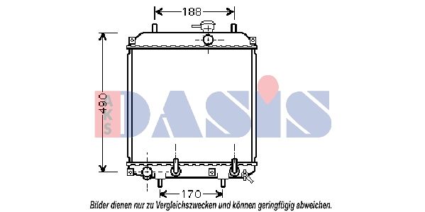 360013N AKS DASIS Радиатор, охлаждение двигателя